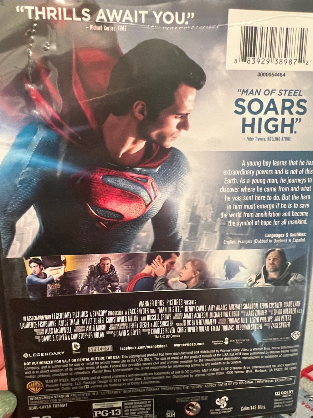 Warner Bros. Man of Steel DVD - Red, Blue, Black - Picture 4 of 16